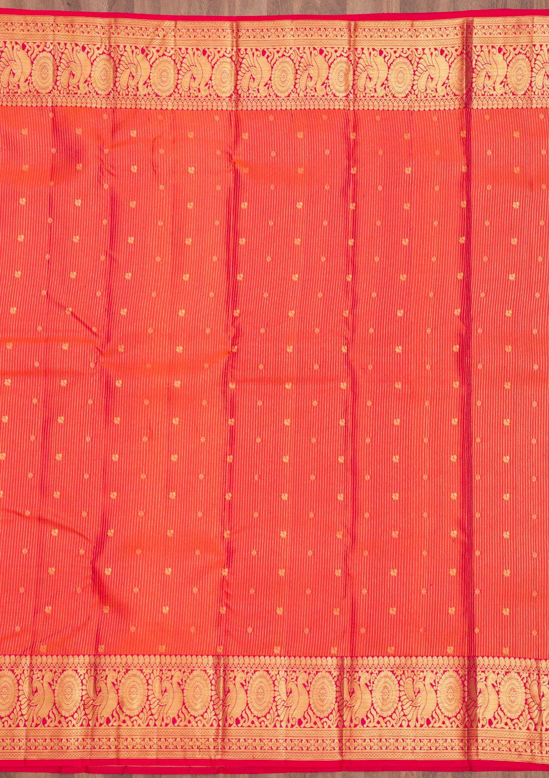Orange Zariwork Pure Silk Saree