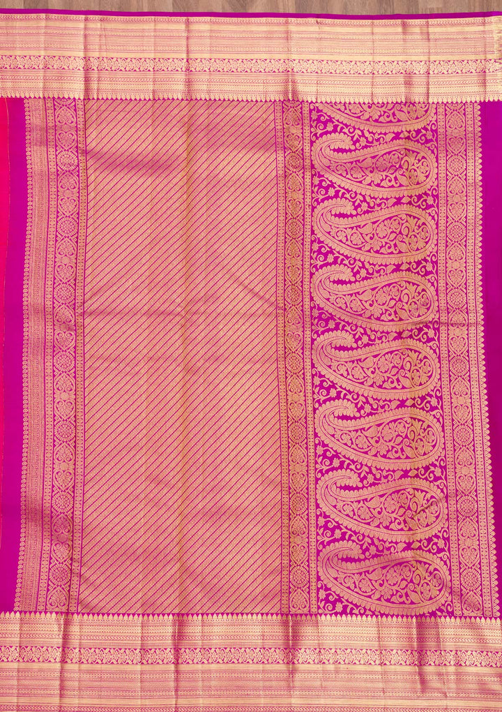 Orange Zariwork Pure Silk Saree