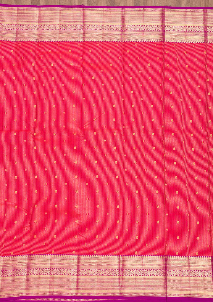 Orange Zariwork Pure Silk Saree