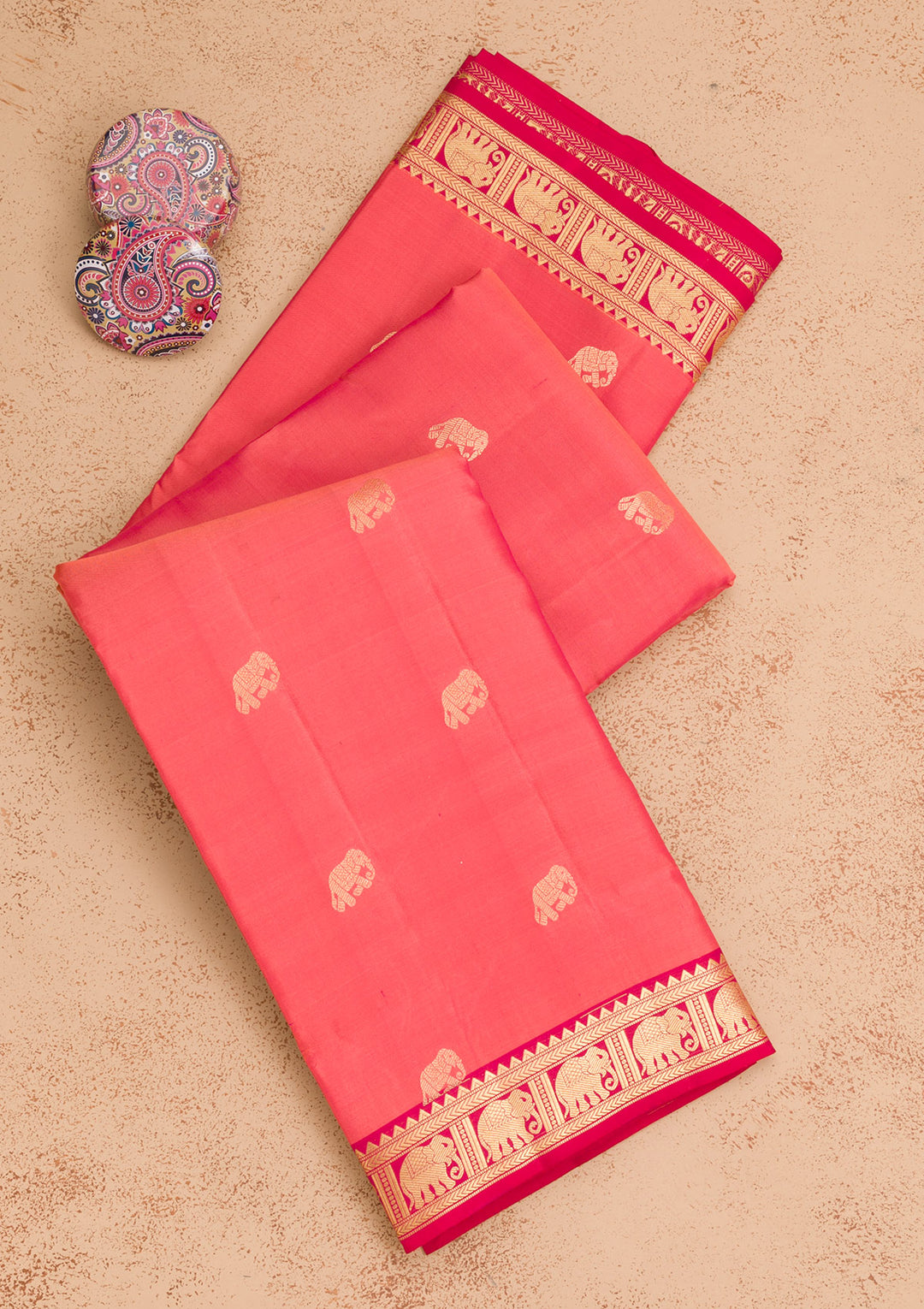 Orange Zariwork Pure Silk Saree