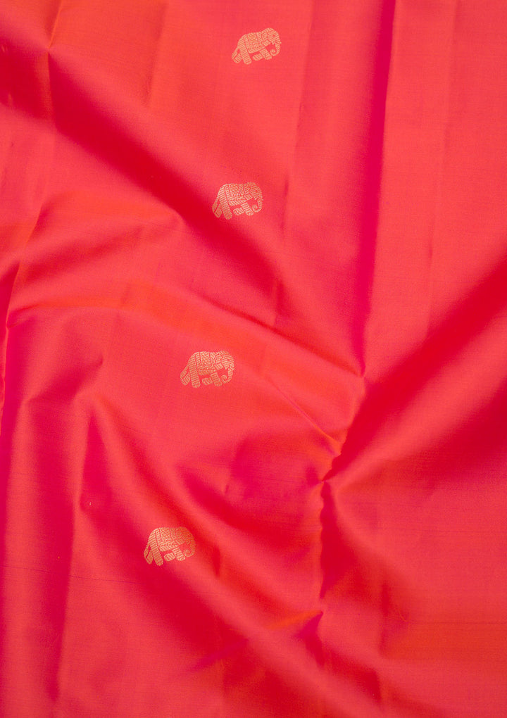 Orange Zariwork Pure Silk Saree