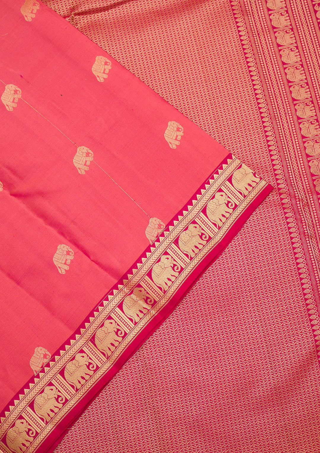 Orange Zariwork Pure Silk Saree