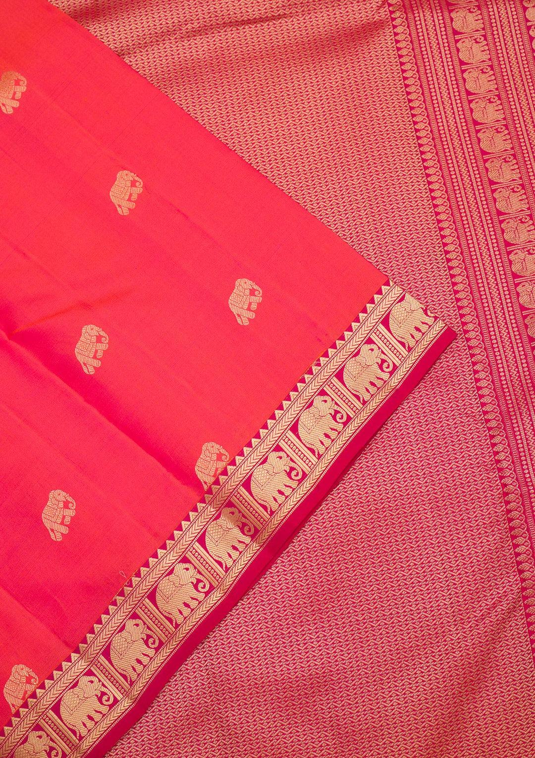 Orange Zariwork Pure Silk Saree