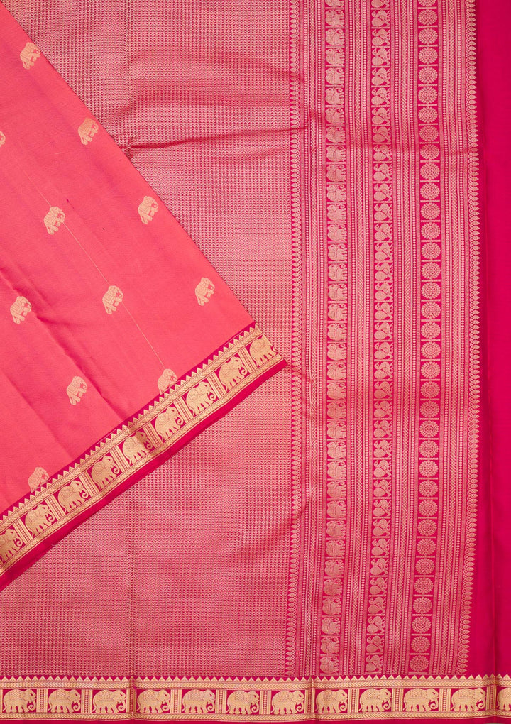 Orange Zariwork Pure Silk Saree
