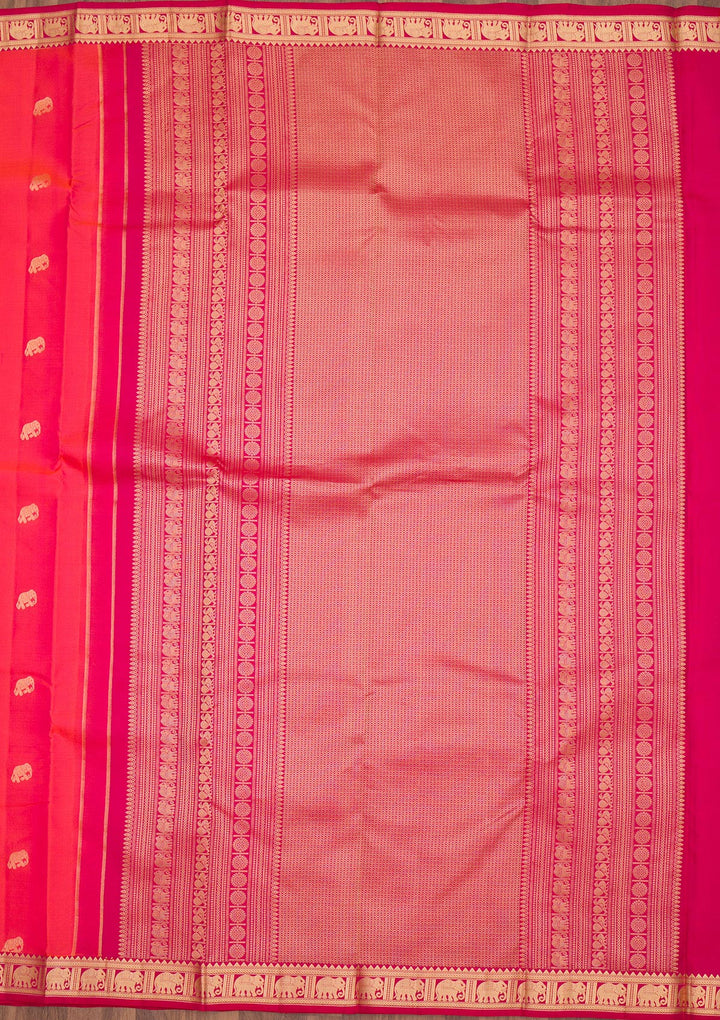 Orange Zariwork Pure Silk Saree