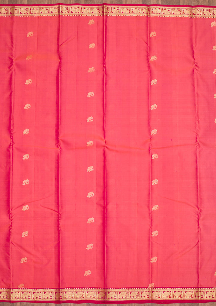 Orange Zariwork Pure Silk Saree