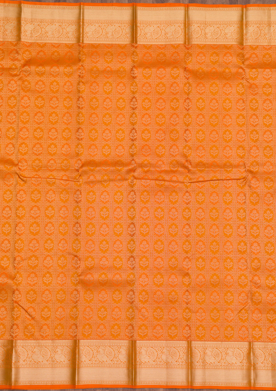 Orange Zariwork Pure Silk Saree