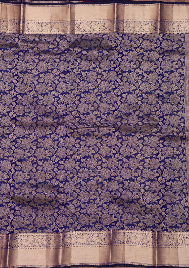 Royal Blue Zariwork Pure Silk Saree