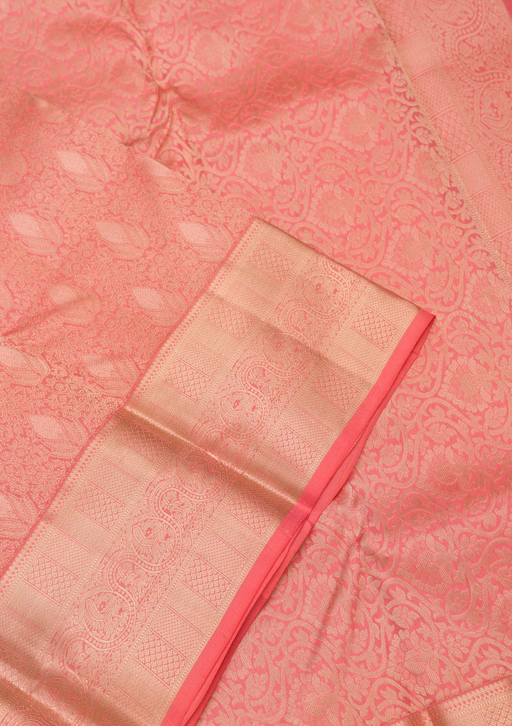 Orange Zariwork Pure Silk Saree