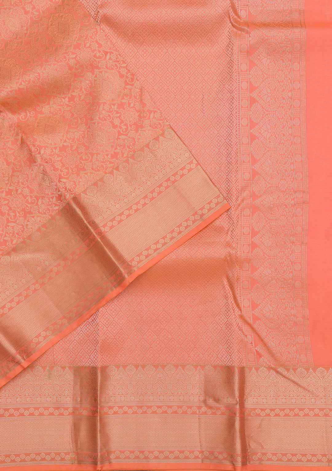 Orange Zariwork Pure Silk Saree