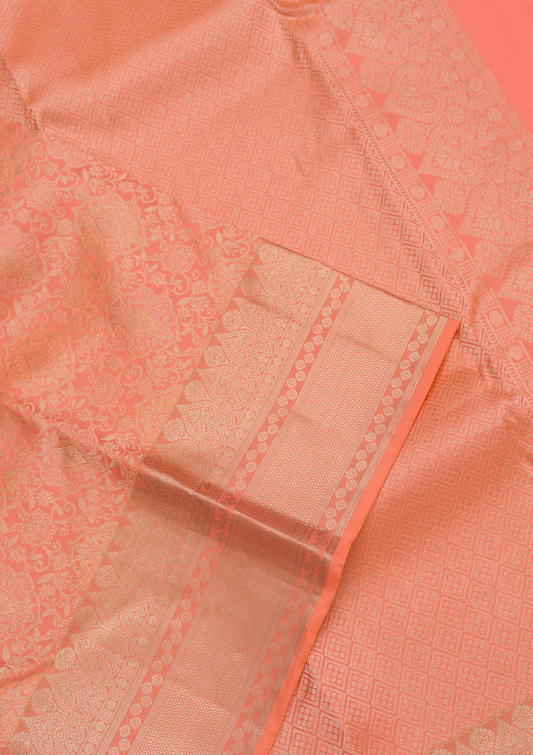 Orange Zariwork Pure Silk Saree