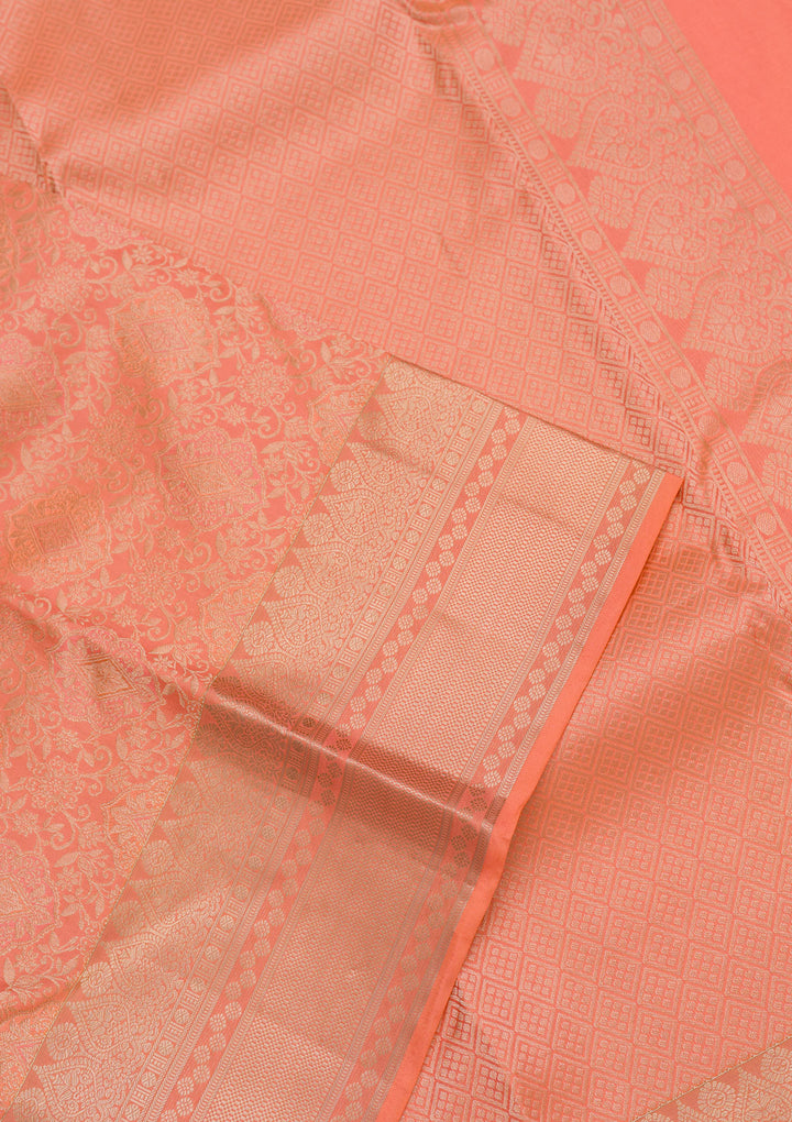 Orange Zariwork Pure Silk Saree
