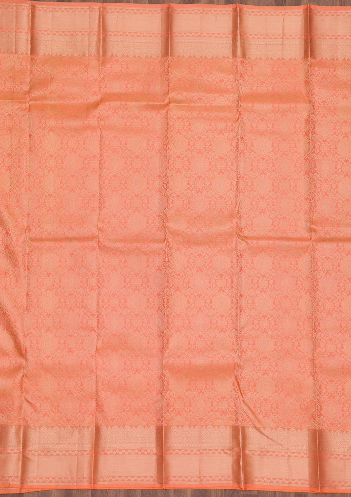 Orange Zariwork Pure Silk Saree