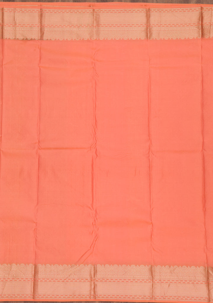 Orange Zariwork Pure Silk Saree