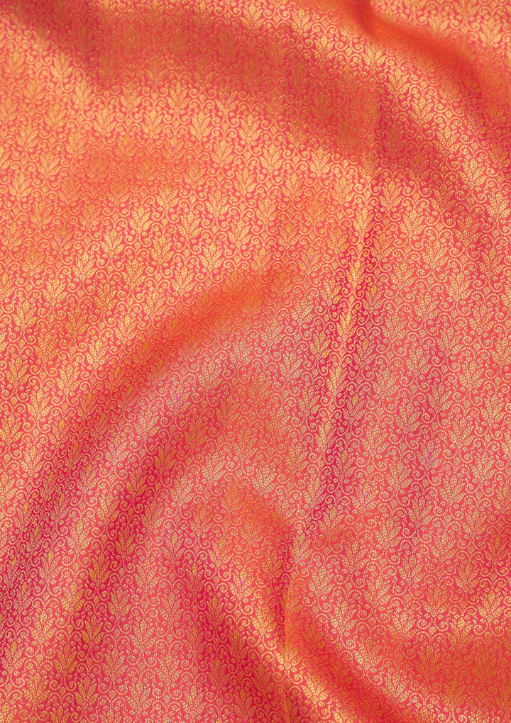 Orange Zariwork Pure Silk Saree