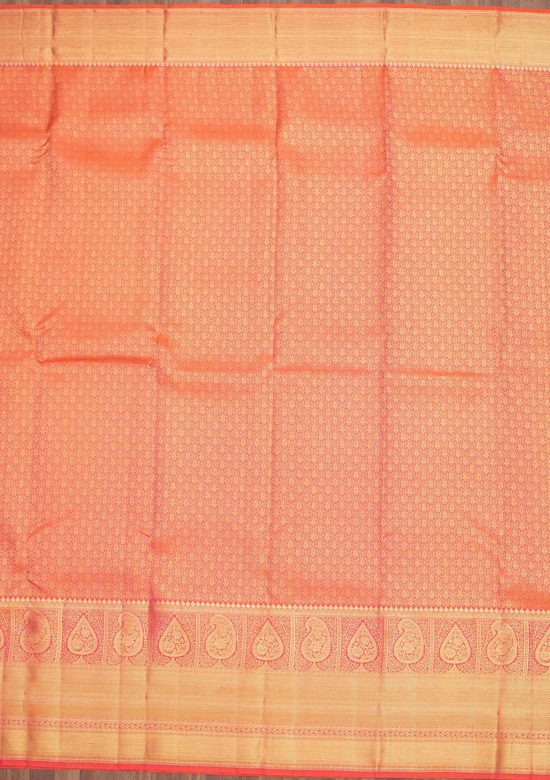 Orange Zariwork Pure Silk Saree