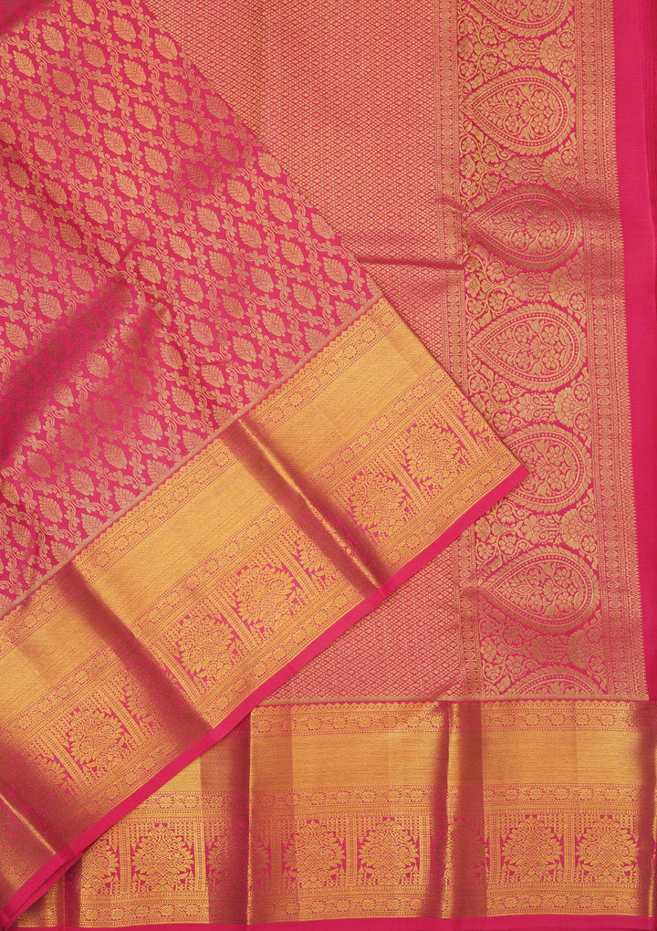Pink Zariwork Pure Silk Saree