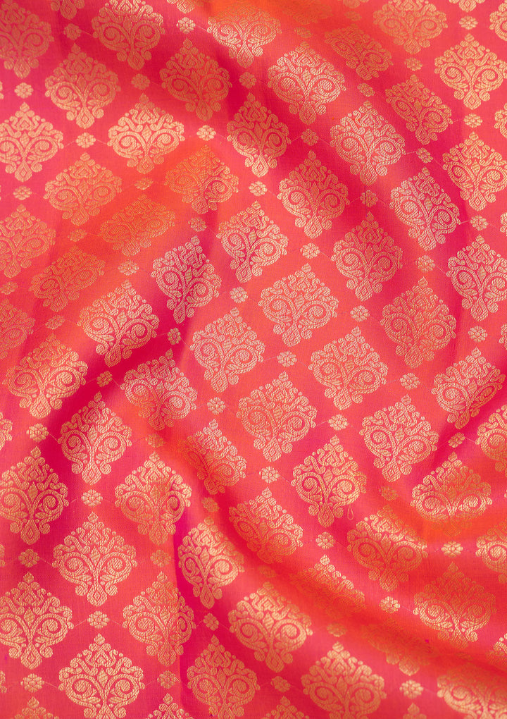 Orange Zariwork Pure Silk Saree