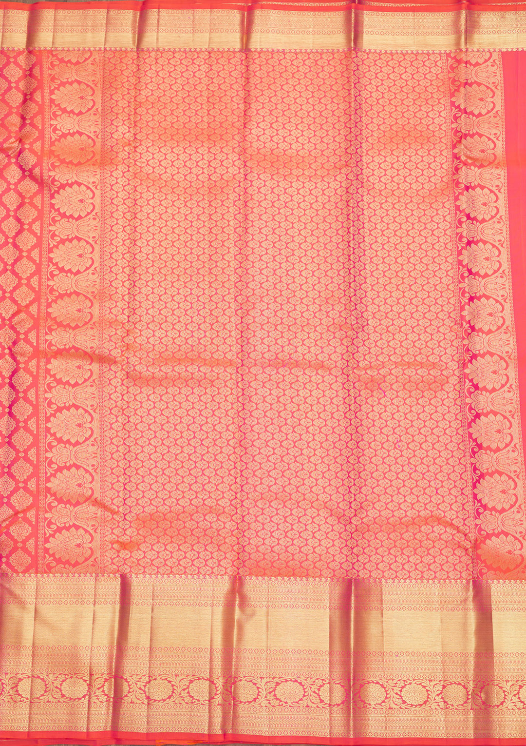Orange Zariwork Pure Silk Saree