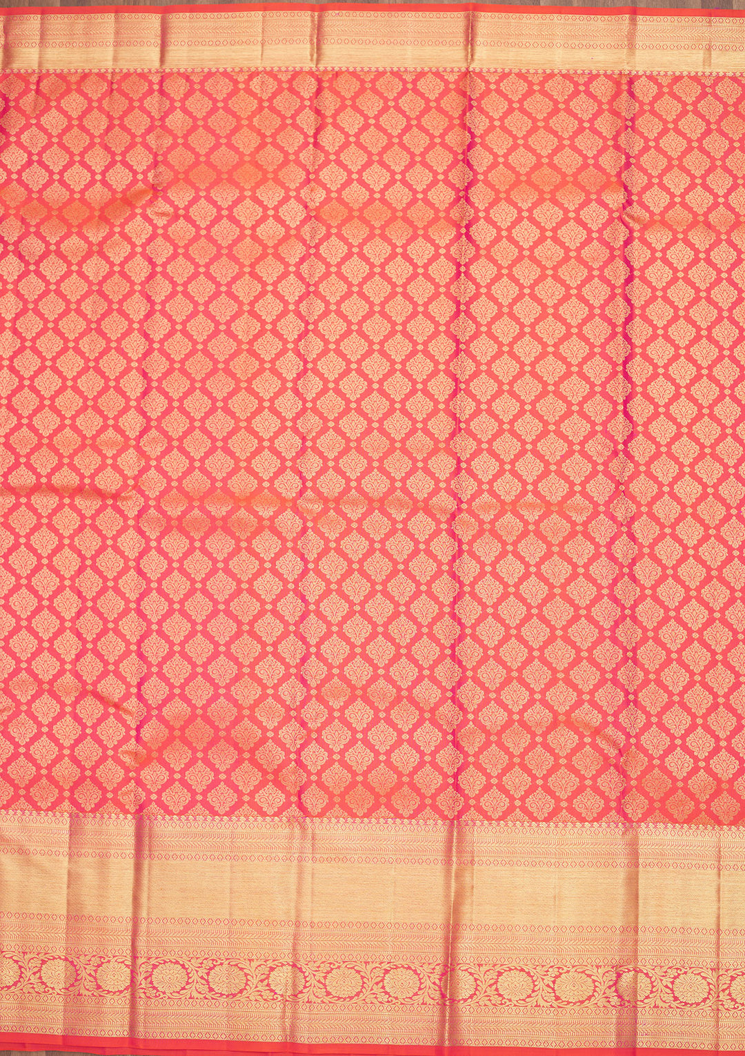 Orange Zariwork Pure Silk Saree