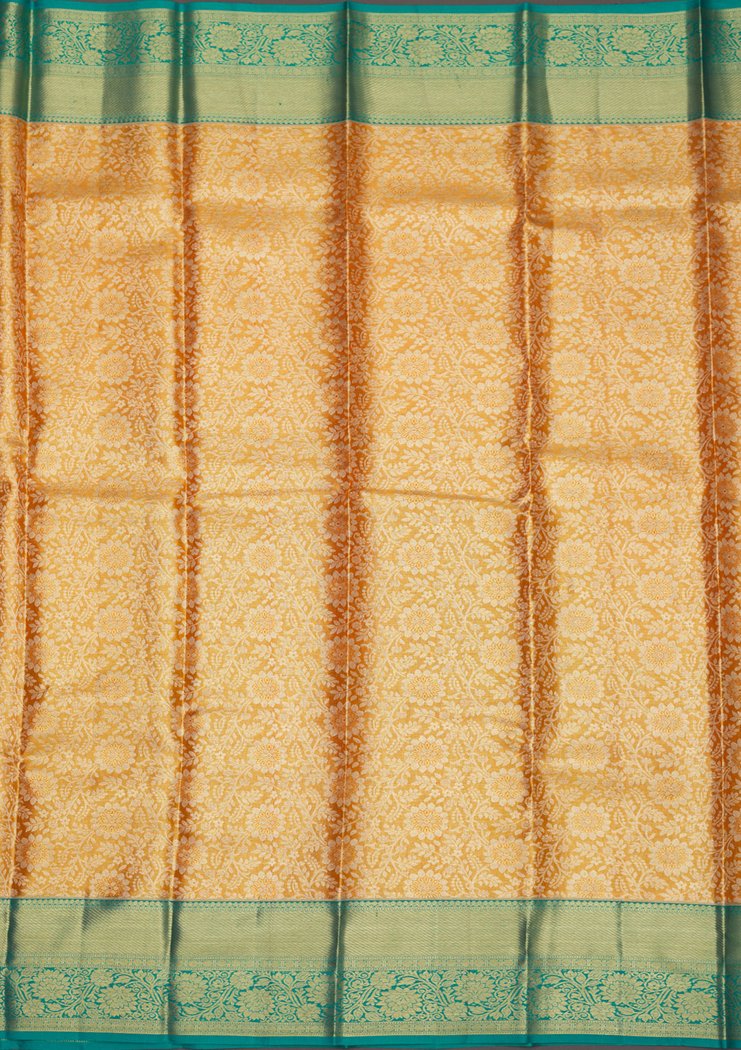 Orange Zariwork Pure Silk Saree