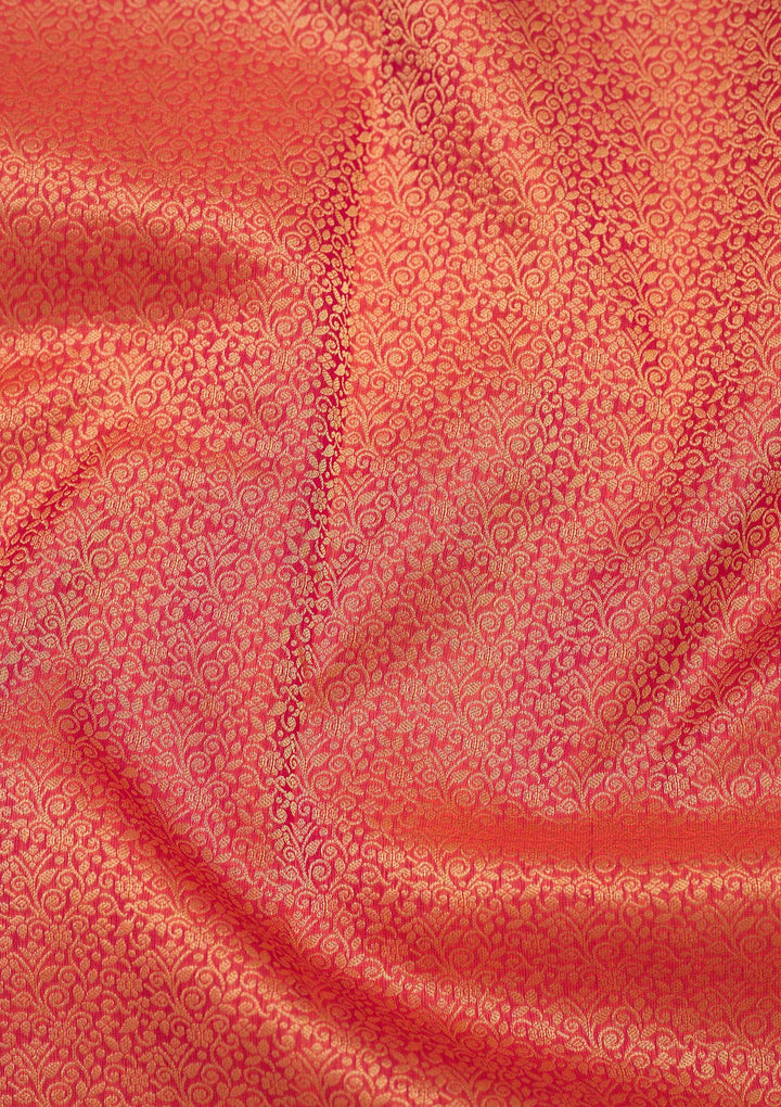 Orange Zariwork Pure Silk Saree