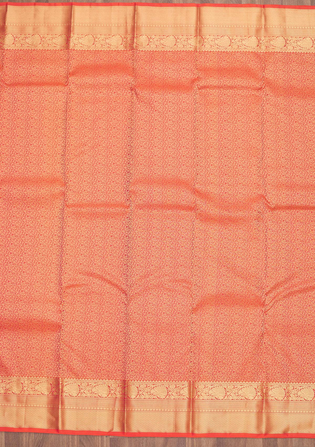Orange Zariwork Pure Silk Saree