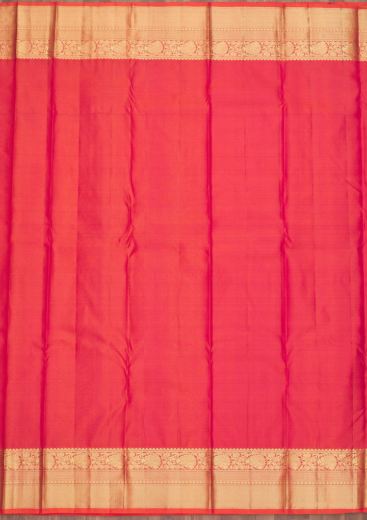 Orange Zariwork Pure Silk Saree