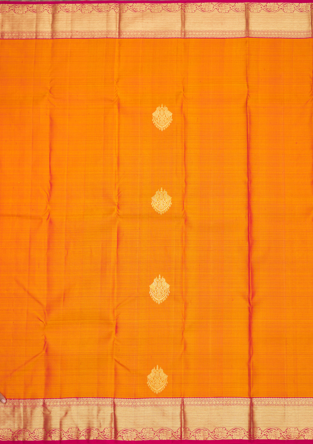 Orange Zariwork Pure Silk Saree