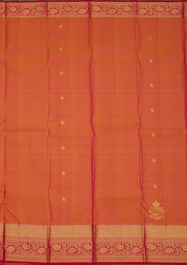 Orange Zariwork Pure Silk Saree