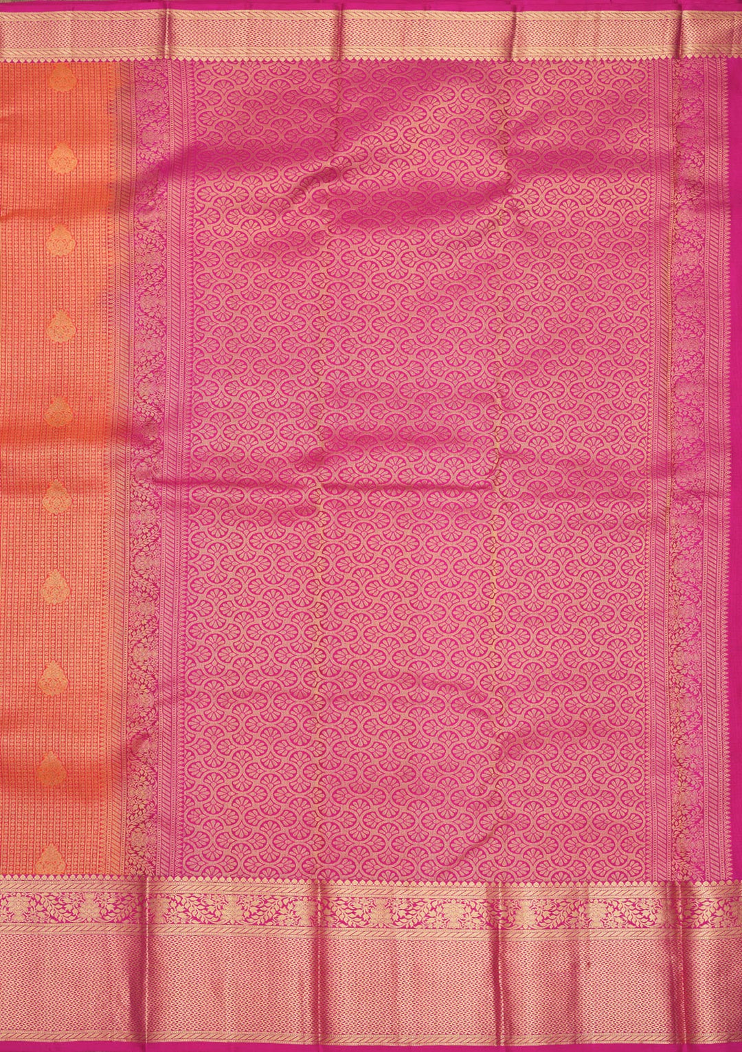 Orange Zariwork Pure Silk Saree