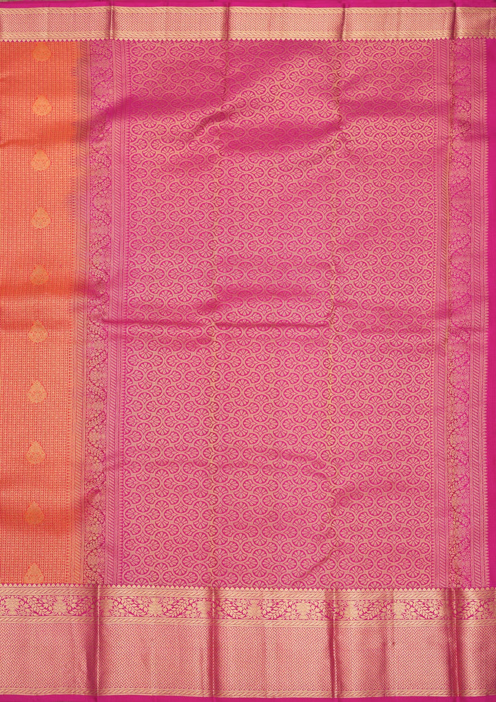 Orange Zariwork Pure Silk Saree
