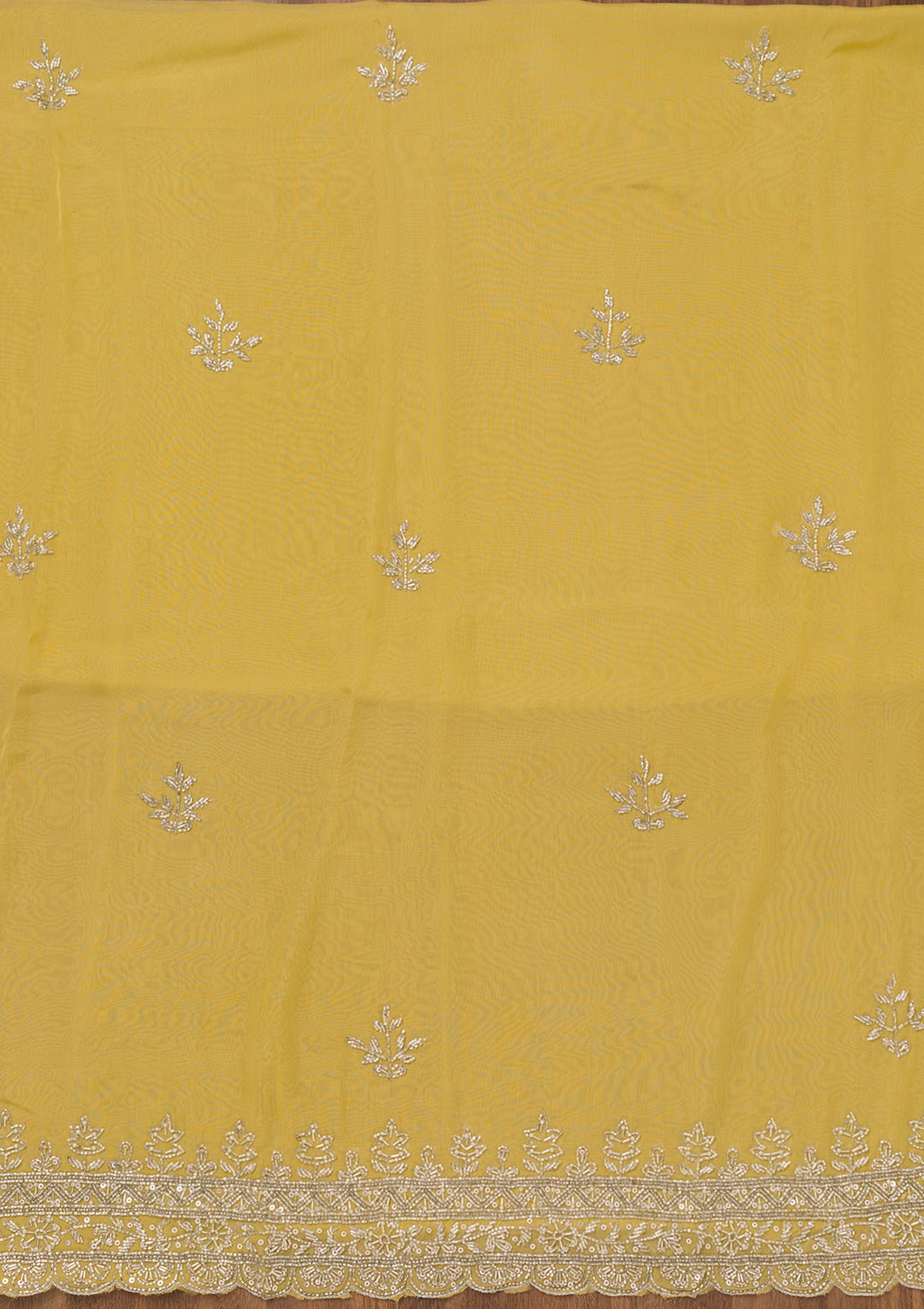 Parrot Green Stonework Tissue Unstitched Salwar Suit