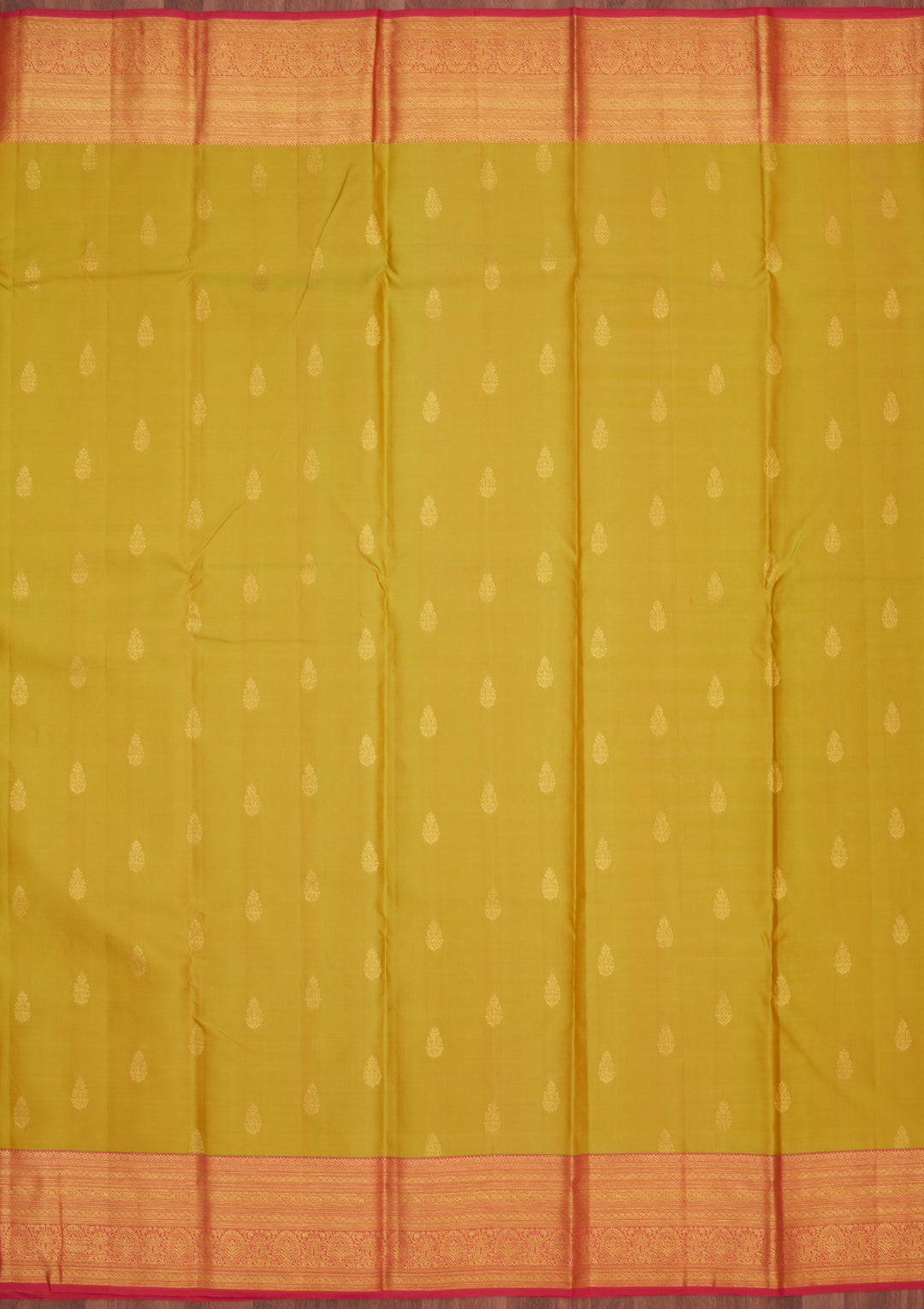Parrot Green Zariwork Pure Silk Saree