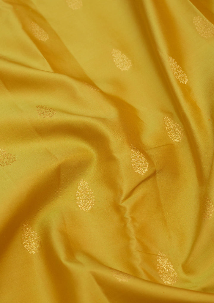 Parrot Green Zariwork Pure Silk Saree