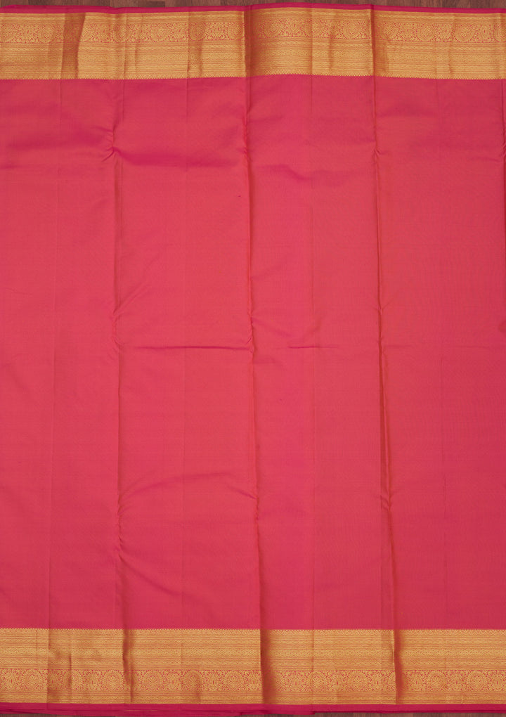 Parrot Green Zariwork Pure Silk Saree