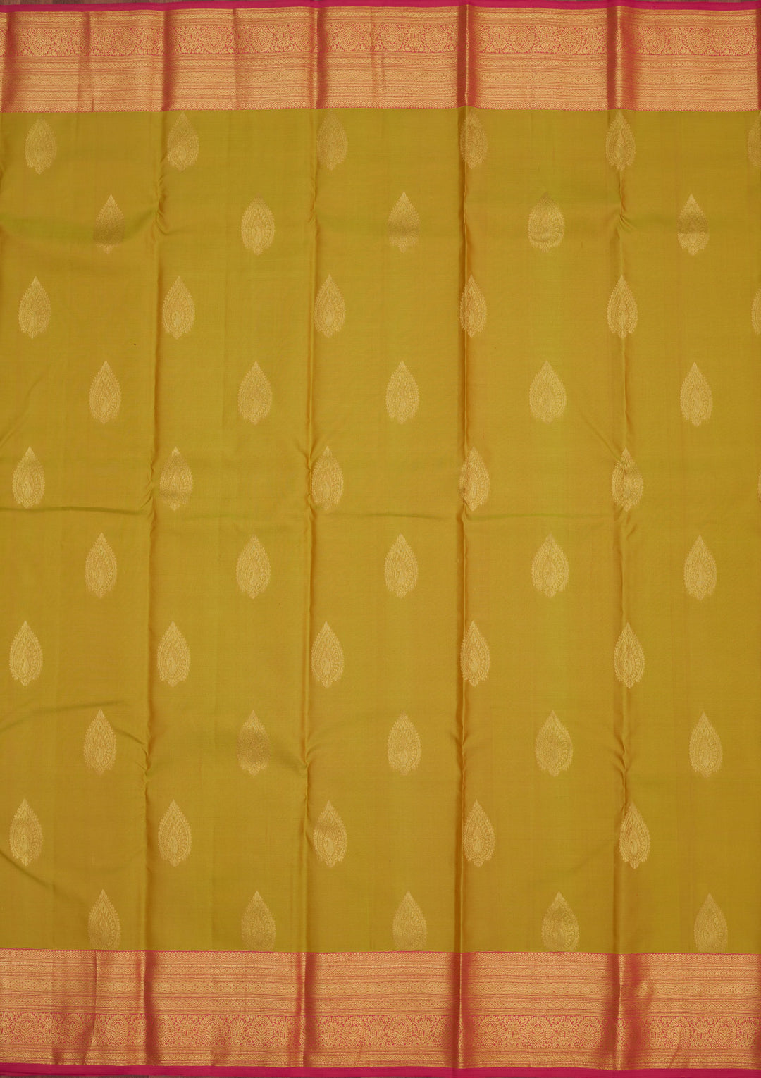 Parrot Green Zariwork Pure Silk Saree