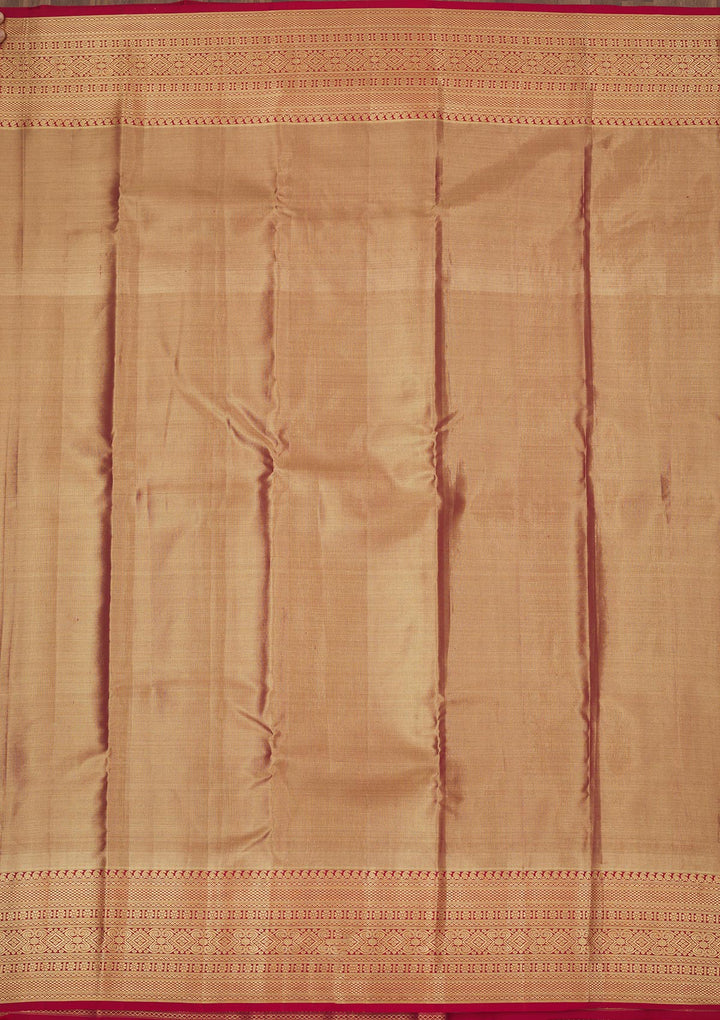 Parrot Green Zariwork Pure Silk Saree