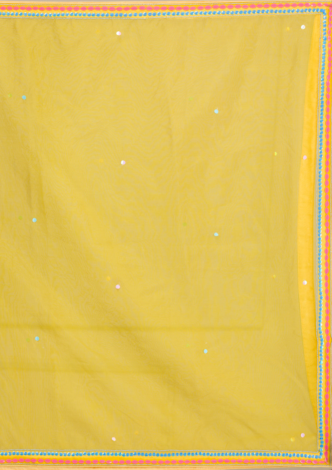 Parrot Green Sequins Raw Silk Readymade Lehenga