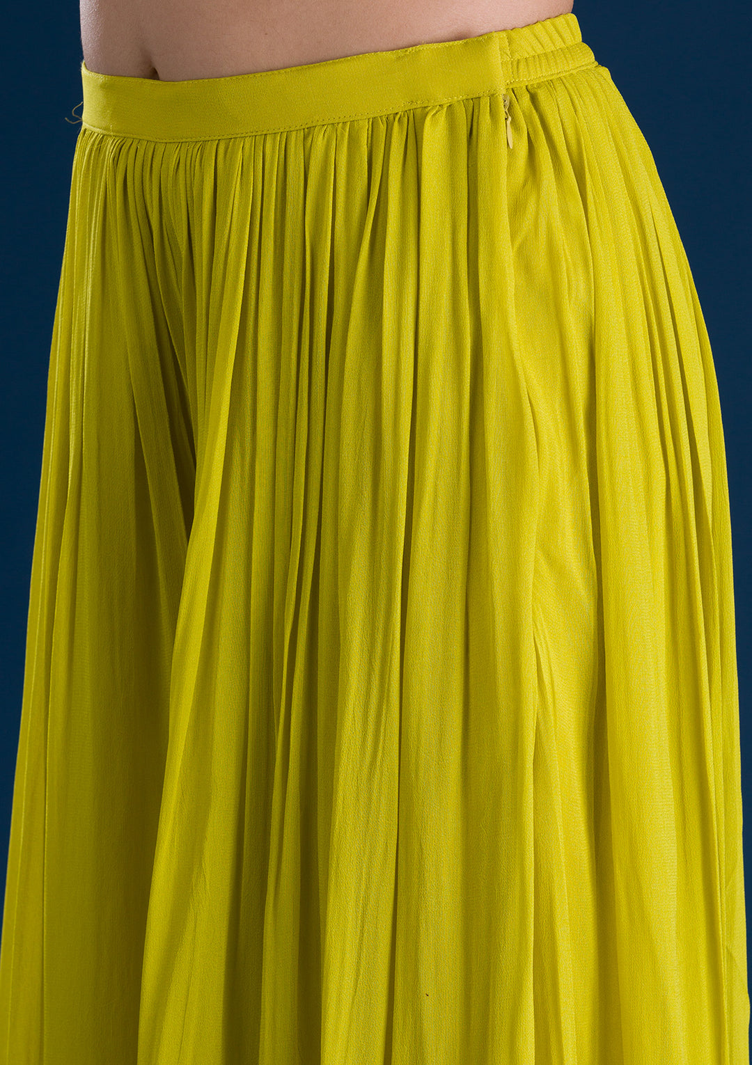 Parrot Green Zariwork Banarasi Readymade Anarkali Suit