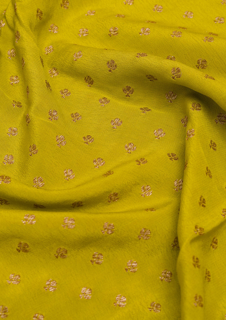 Parrot Green Zariwork Pure Silk Saree