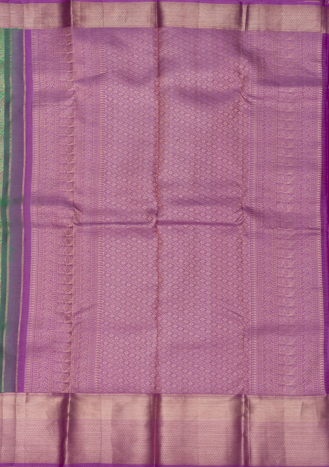Parrot Green Zariwork Pure Silk Saree