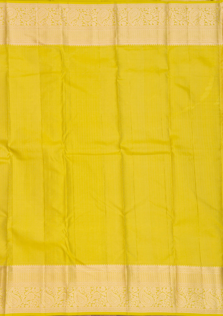 Parrot Green Zariwork Pure Silk Saree