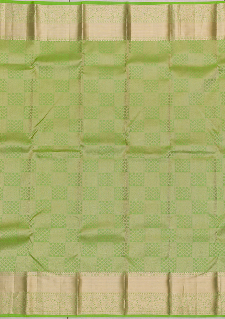 Parrot Green Zariwork Kanjivaram Pure Silk Saree