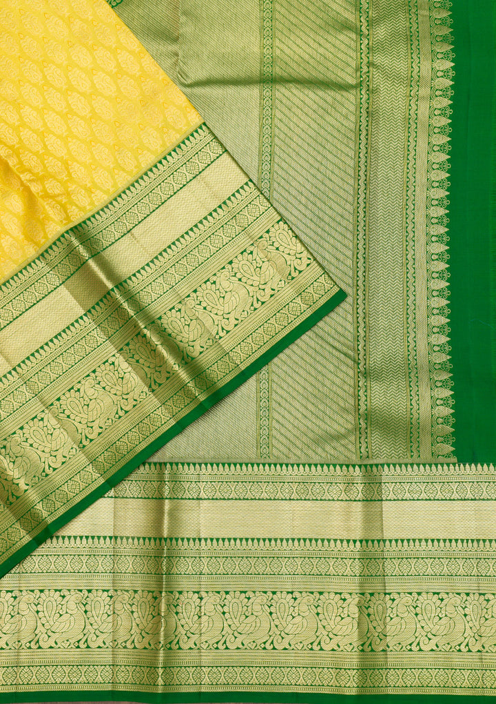 Parrot Green Zariwork Kanjivaram Pure Silk Saree
