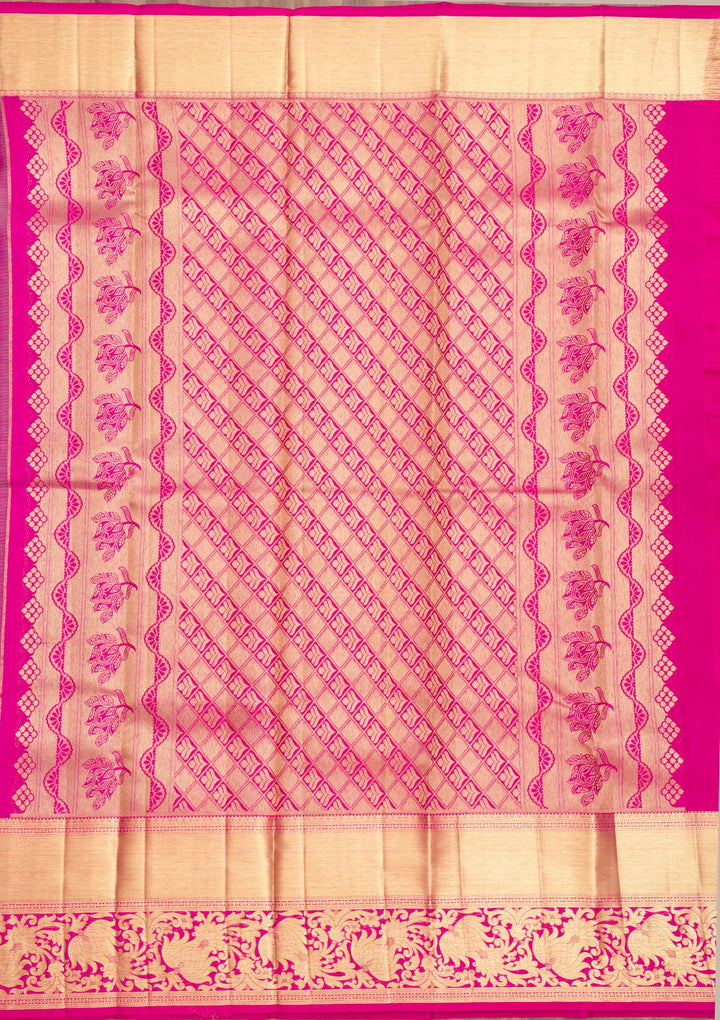 Parrot Green Zariwork Kanjivaram Pure Silk Saree