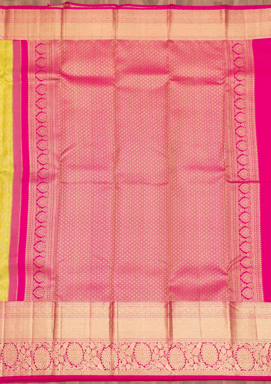 Parrot Green Zariwork Kanjivaram Pure Silk Saree