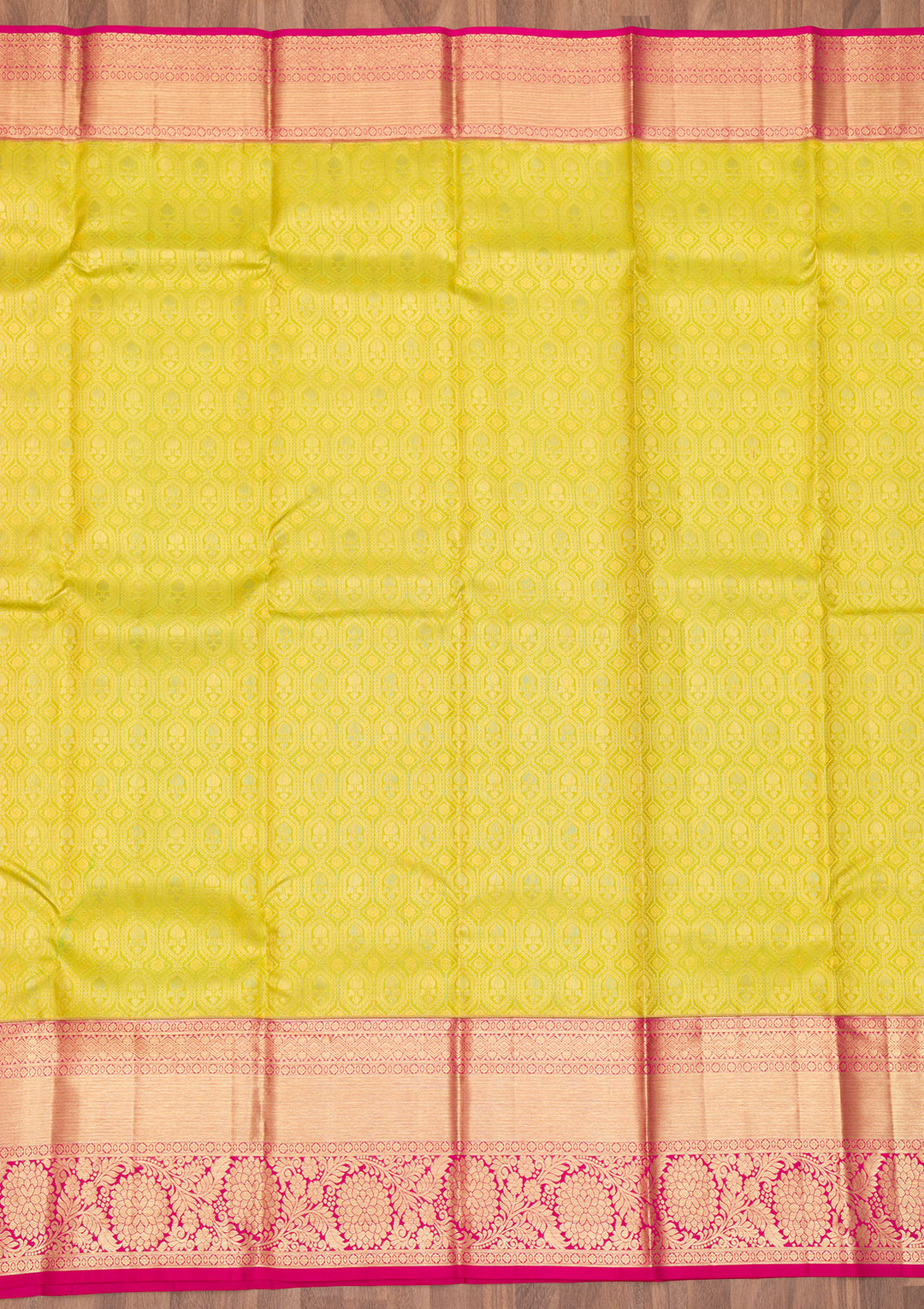 Parrot Green Zariwork Kanjivaram Pure Silk Saree