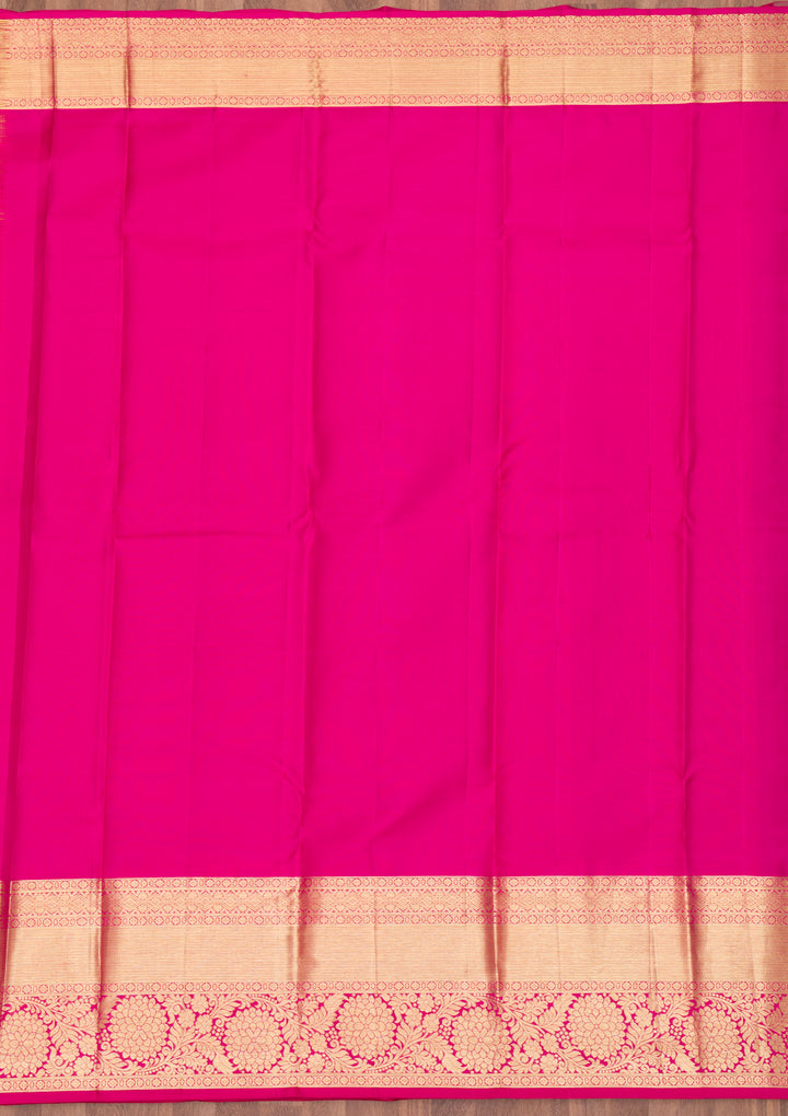 Parrot Green Zariwork Kanjivaram Pure Silk Saree