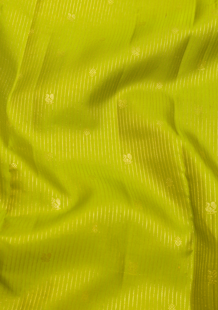 Parrot Green Zariwork Kanjivaram Pure Silk Saree